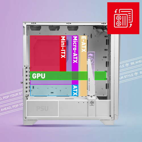 MSI MPG GUNGNIR 300R Gaming Mid-Tower PC Kasası Beyaz