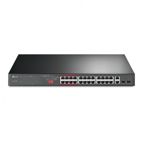 TP-LINK 24port 250w FULL PoE TL-SL1226P 10/100/ 2x1000 2X SFP Yönetilemez Switch