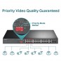TP-LINK 24port 250w FULL PoE TL-SL1226P 10/100/ 2x1000 2X SFP Yönetilemez Switch