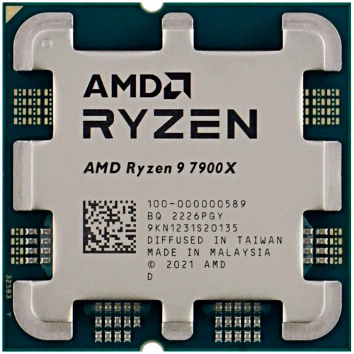 AMD RYZEN 9 7900X 78MB 12çekirdekli O/B UHD AM5 170w Kutusuz+Fansız