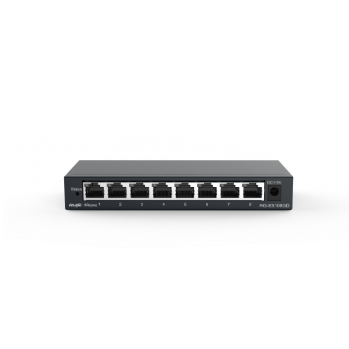 RUIJIE 8port REYEE RG-ES108GD GIGABIT Yönetilemez Switch Masaüstü Çelik Kasa