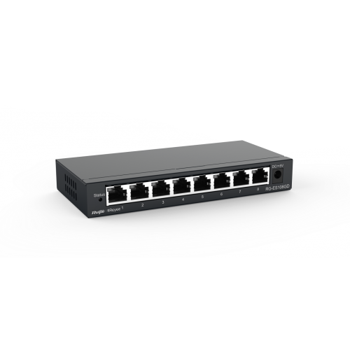 RUIJIE 8port REYEE RG-ES108GD GIGABIT Yönetilemez Switch Masaüstü Çelik Kasa