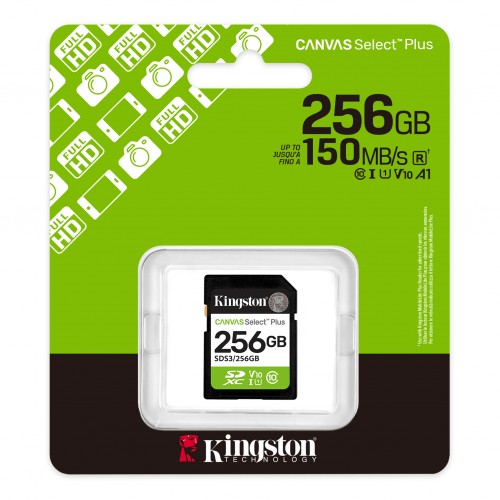 KINGSTON 256GB SDXC Kart Canvas Select Plus SDS3/256GB