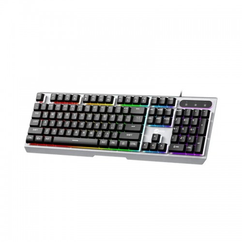 LECOO KB121 USB Q Trk Rainbow Aydınlatmalı Mekanik Hisli Metalik Gaming Klavye