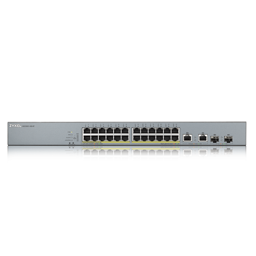 ZyXEL 24port PoE 375w 2-SFP Gigabit Yönetilebilir Switch GS1350-26HP
