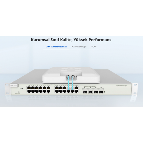 RUIJIE 48port 370w PoE 4-SFP+ 10GbE RG-NBS3200-48GT4XS-P Gigabit Yönetilebilir Switch