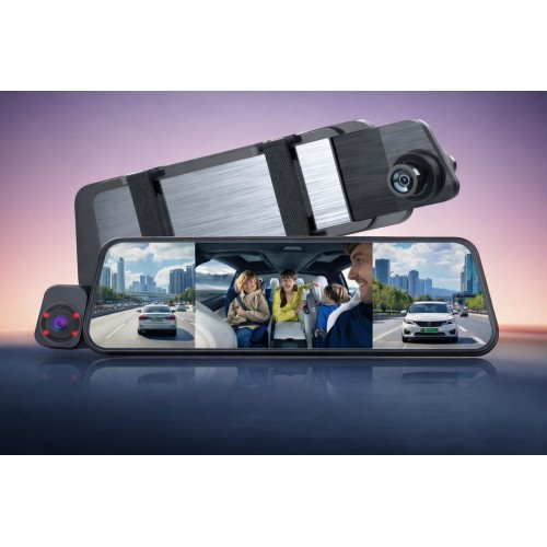 TWOGO GO-İC1PLUS 9,66 " IPS·Wide Angle İki Kameralı Araç İçi Kamera (İK11L)