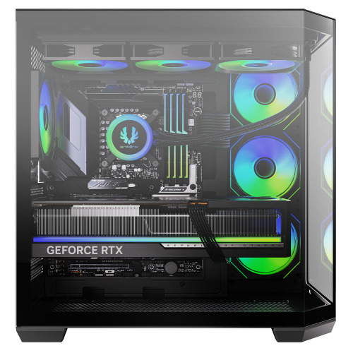 BITFENIX 850W 80+ BRONZE Ayna efektli MIRROR T10 Siyah Gaming Mid-Tower PC Kasası