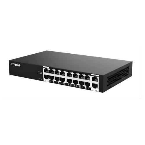TENDA 16port 150w FULL PoE+ S218GPC-BH GIGABIT Yönetilemez Switch