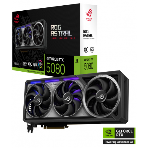 ASUS RTX5080 16GB ROG ASTRAL RTX5080-O16G GAMING GDDR7 256bit HDMI DP PCIe 5.0