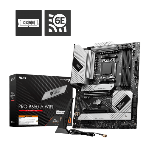 MSI PRO B650-A DDR5 HDMI,DP Port PCIE 4.0 AM5 ATX WIFI-6E