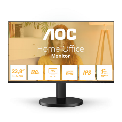 AOC 23.8" IPS 24B3HA2 1MS 100hz HDMI Multimedya Monitör (1920 X 1080)