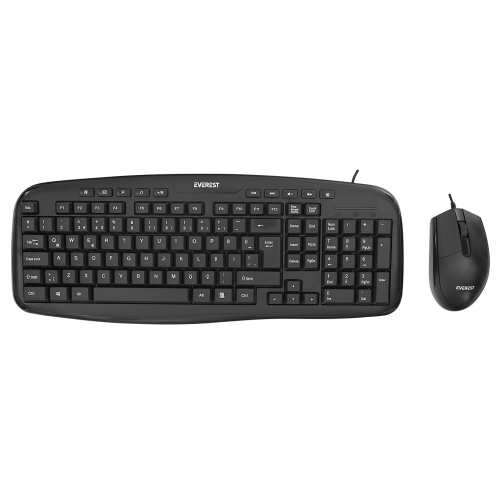 EVEREST USB Q Siyah Multimedya Klavye - Mouse Set UN-795