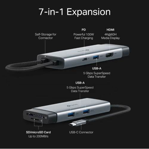 TP-LINK UH7021C USB TypeC 7-Port Hub