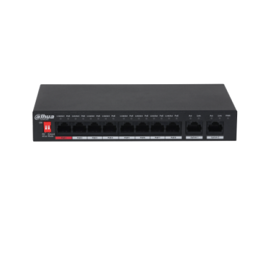 DAHUA 8port 96w FULL PoE DH-PFS3010-8ET-96 8x10/100 Poe 2x10/100/1000Mbps Port Yönetilemez Switch