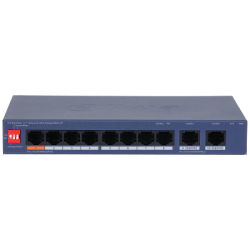 DAHUA 10port 60w 8port PoE GIGABIT  Yönetilebilir Switch CS4010-8ET2GT-60-10