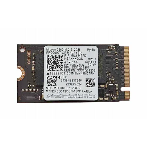 MICRON 512GB 2500 MTFDKCD512QGN 4200-2000MB/s 2242 M2 NVME GEN4 Disk Kutusuz