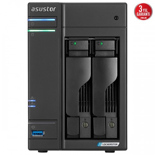 ASUSTOR 2diskli Celeron N5105-8GB RAM-2.5Gbe Nas Server AS6702T (44620)