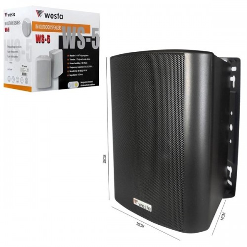 WESTA WS-5TB 5.25" 125W Trafolu Siyah Hoparlör IP65