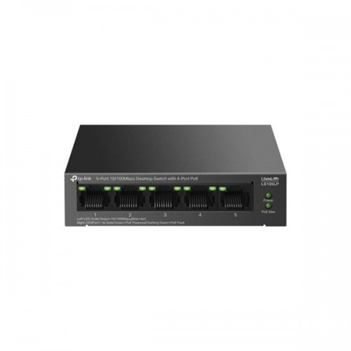 TP-LINK 5port-4port PoE 41W 10/100 Yönetilemez Switch LS105LP