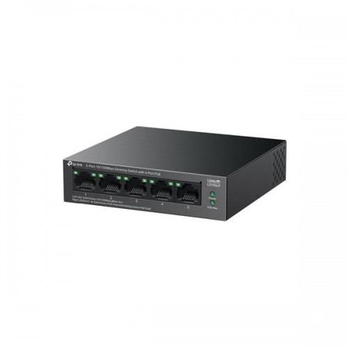 TP-LINK 5port-4port PoE 41W 10/100 Yönetilemez Switch LS105LP