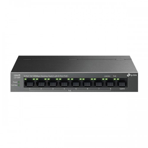 TP-LINK 8port PoE 63w 10/100 Yönetilemez Switch LS109P