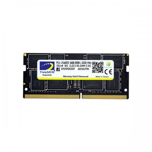 TWINMOS 16GB DDR4 3200MHZ NOTEBOOK RAM VALUE MDD416GB3200N
