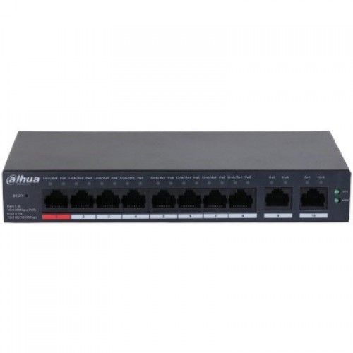 DAHUA 8port PoE 110w Yönetilebilir Switch CS4010-8ET-110