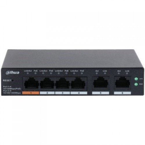 DAHUA 4port PoE 65w 2-Uplink 10/100 Cloud Yönetilebilir Switch CS4006-4ET-60