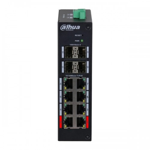 DAHUA 8port PoE 120w 4-SFP 10/100 Yönetilebilir Endüstriyel Switch HS4412-8ET-120