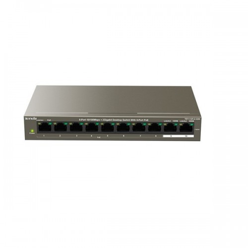 TENDA 8port PoE 102w 2port Gigabit 10/100 Yönetilemez Switch Masaüstü TEF1110P-8-102W