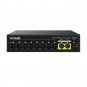 TENDA 8port PoE 80w 2-Uplink 10/100 Yönetilemez Switch S110PC