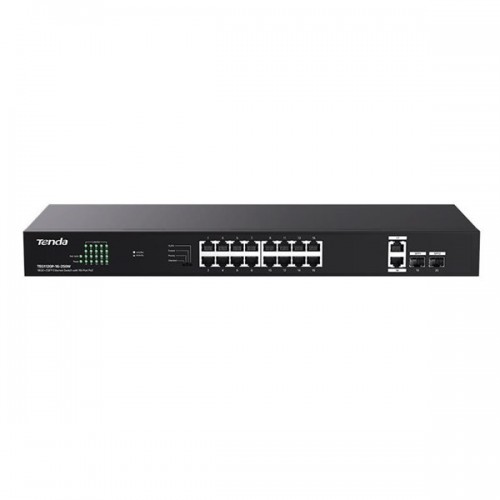 TENDA 16port PoE 250w 2-SFP 2-Uplink Gigabit Yönetilemez Switch TEG1120P-16-250W