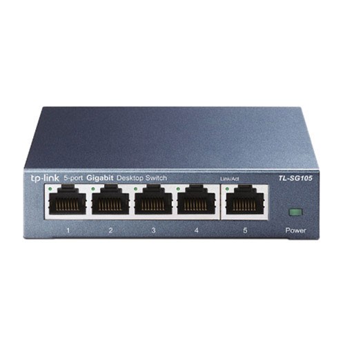 TP-LINK 5port Gigabit Yönetilemez Switch Çelik Kasa TL-SG105