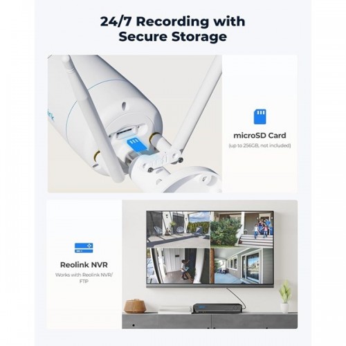 REOLINK 8MP Bullet 2.8mm Wıfı Kablosuz IP Kamera IP67 RLC-810WA