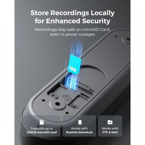 REOLINK 4MP Video Dorbell Bataryalı Kapı Zili IP Kamera PoE