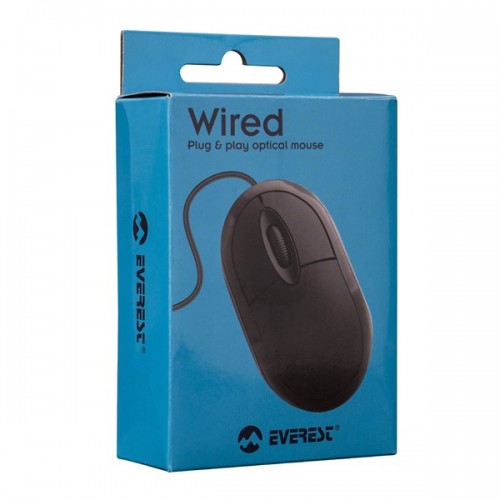 EVEREST USB 1200dpi Optik Siyah Mouse SM-385