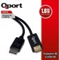 QPORT 1.8metre Q-DPH DP-HDMI Görüntü Kablosu