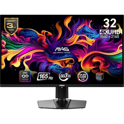 MSI 31.5" QD-OLED  321UP 0.03MS 165HZ HDMI-DP TYPEC KAVISLI GAMING MONİTÖR 3840X2160