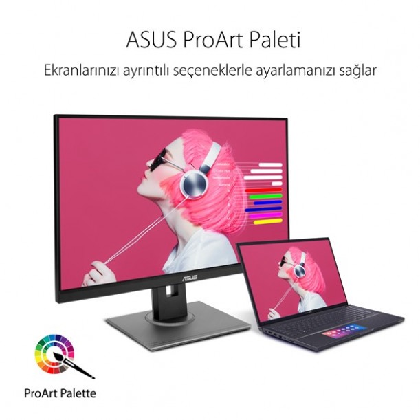 ASUS 27" IPS PRO ART PA278QV 5MS 75Hz HDMI-DP Pivot Grafik Tasarım Monitör (2560 X 1440)