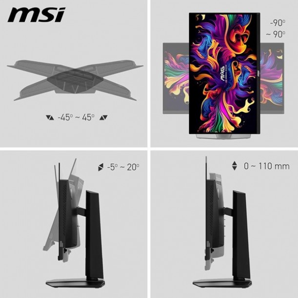 MSI 26.5" QD OLED MAG 271QPX 0.03MS 360HZ HDMI-DP USBC GAMING MONİTÖR 2560X1440