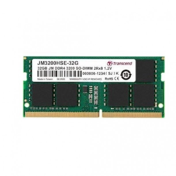 TRANSCEND 32GB DDR4 3200MHZ CL22 NOTEBOOK RAM VALUE JM3200HSE-32G