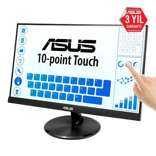 ASUS 21.5" IPS VT229H 5MS 60Hz HDMI Dokunmatik Monitör (1920 X 1080)