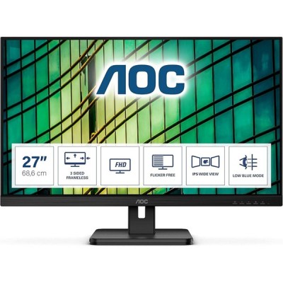 AOC 27" IPS 27E2QAE 4MS 75Hz HDMI-DP Kurumsal Monitör (1920 X 1080)