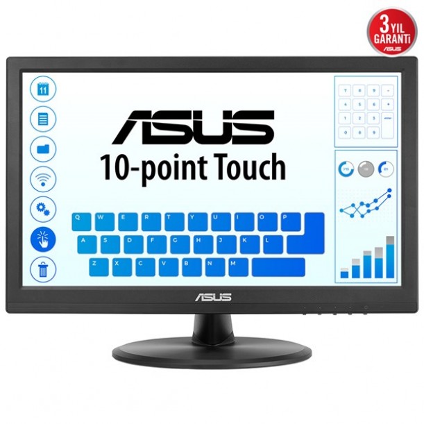 ASUS 15.6" TN VT168HR 5MS 60Hz HDMI Dokunmatik Monitör (1366 X 768)