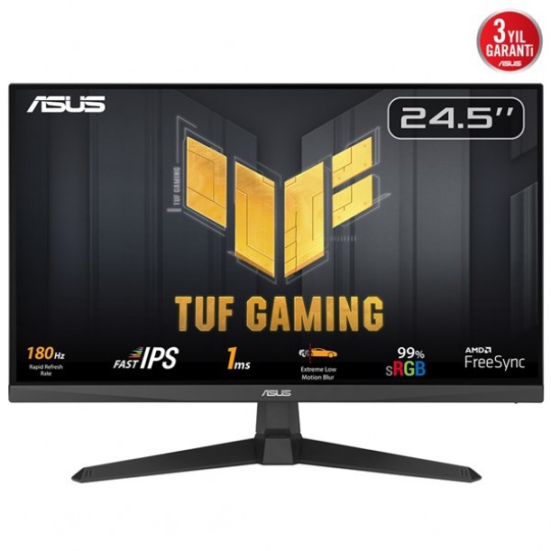 ASUS 24.5" IPS TUF GAMING VG259Q3A 1MS 180Hz HDMI Gaming Monitör (1920 X 1080)