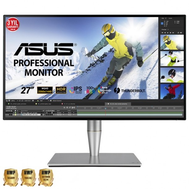 ASUS 24'' IPS PA27AC 1MS 75Hz HDMI-DP Thunderbolt Kurumsal Monitör (2560 X 1440)