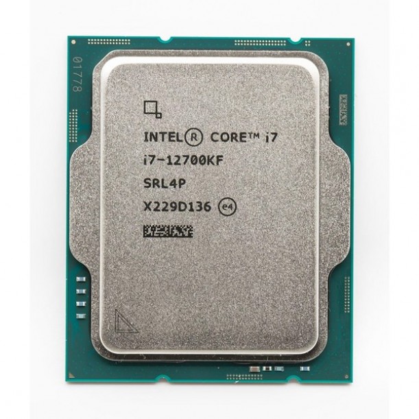 INTEL CORE i7 12700KF 20MB 8çekirdekli VGA YOK 1700p 125w Kutusuz+Fansız