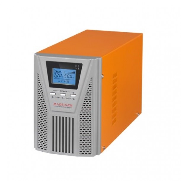 MAKELSAN 1KVA POWERPACK SE ONLINE 1/1F LCD EKRAN TOWER UPS 2x 12v 7amper