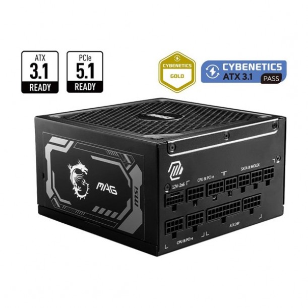 MSI 1250W 80+ GOLD MAG A1250GL PCIE 5.1 TAM MODÜLER POWER SUPPLY